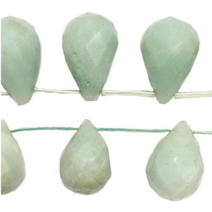 AMAZONITE FACETED TEARDROP SD 12X18MM